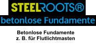 Betonlose Fundamentez. B. für Flutlichtmasten
