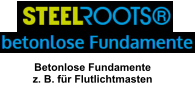 Betonlose Fundamentez. B. für Flutlichtmasten