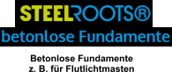 Betonlose Fundamentez. B. für Flutlichtmasten